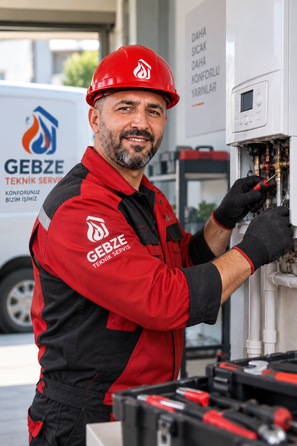 Kurucu Samet Arslan kombi servisinde